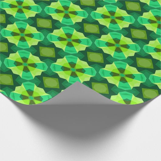 Bright Retro Green Cadeaupapier (Hoek)