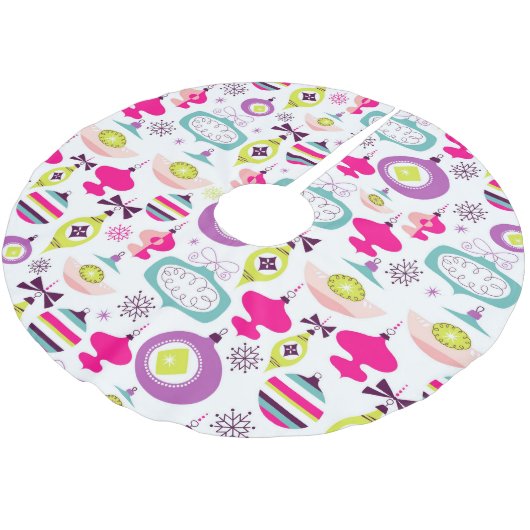 Bright Retro kerstversieringen Kerstboom Rok (Gekanteld)