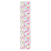 Bright Retro kerstversieringen Korte Tafelloper (Voorkant)