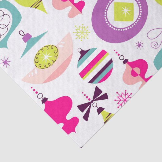 Bright Retro kerstversieringen Tissuepapier (Detail)