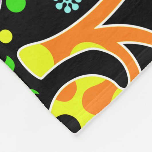 Bright Retro Paisley Patroon Aangepaste Naam Deken (Hoek)