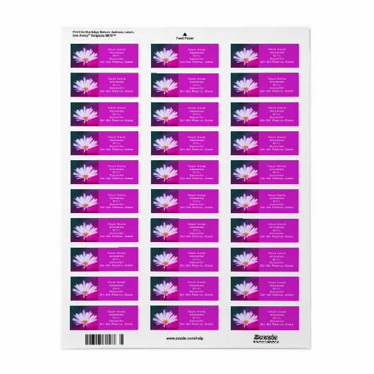 Bright Return Address Labels (Full Sheet)