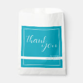Bright Rich Sky Blue Bedankt voor de koffers Bedankzakje (Voorkant)
