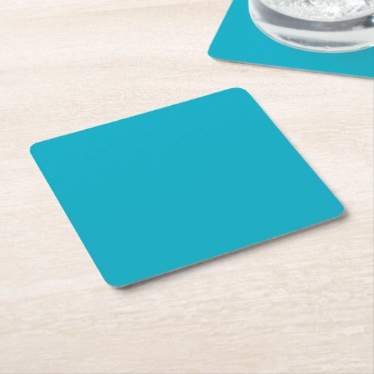 Bright Rich Sky Blue Paper Coaster Kartonnen Onderzetters (Schuin)