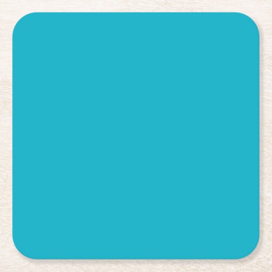 Bright Rich Sky Blue Paper Coaster Kartonnen Onderzetters (Voorkant)