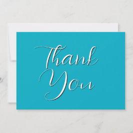 Bright Rich Sky Blue Thank You Card Bedankkaart