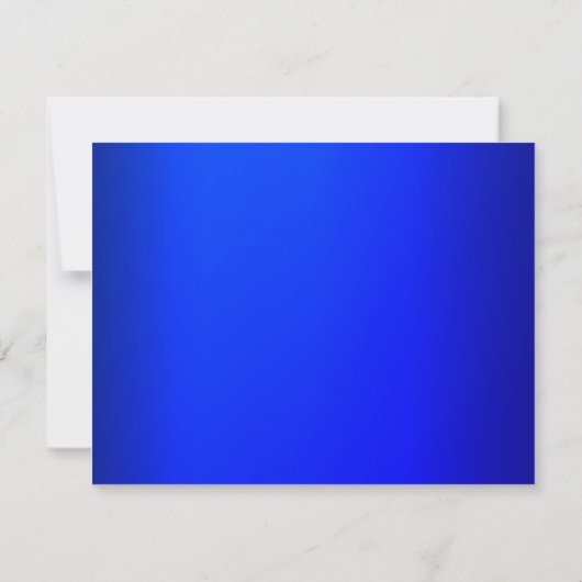 Bright Royal Blue RSVP Kaartje (Achterkant)