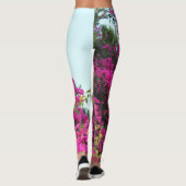 Bright Roze Bougainvillea Foto Gedrukte Leggings (Achterkant)