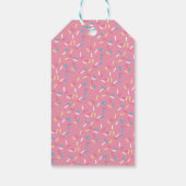 Bright Roze Doughnut Sprinkle Birthday Dank je Cadeaulabel (Achterkant)