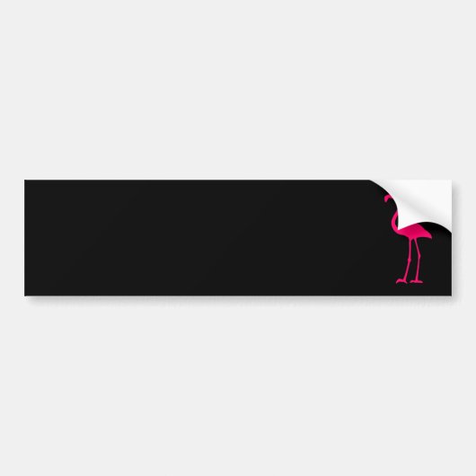 Bright roze flamingo bumpersticker (Voorkant)