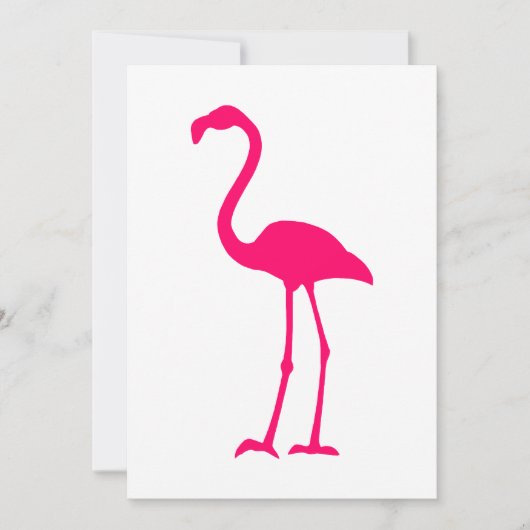 Bright roze flamingo kaart (Voorkant)