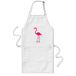 Bright roze flamingo lang schort