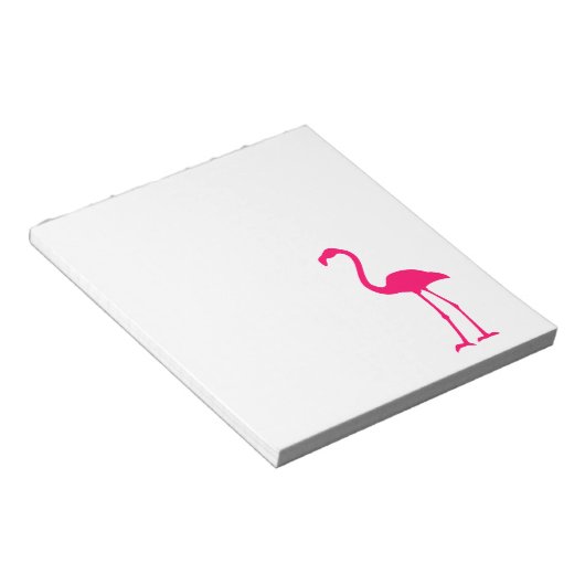 Bright roze flamingo notitieblok (Schuin)