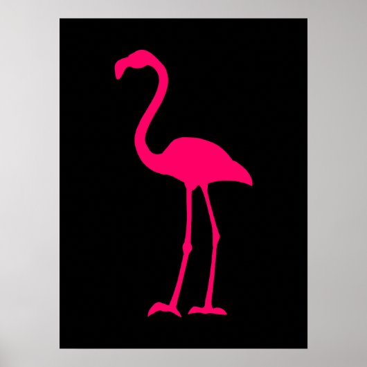 Bright roze flamingo poster (Voorkant)