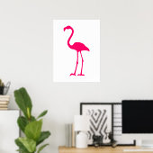 Bright roze flamingo poster (Thuiskantoor)