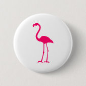 Bright roze flamingo ronde button 5,7 cm (Voorkant)