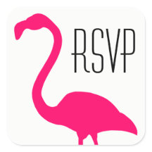 Bright roze Flamingo RSVP