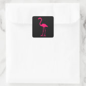 Bright roze flamingo vierkante sticker (Tas)