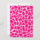 Bright roze Giraffe - Dierenafdrukken Kaart (Achterkant)