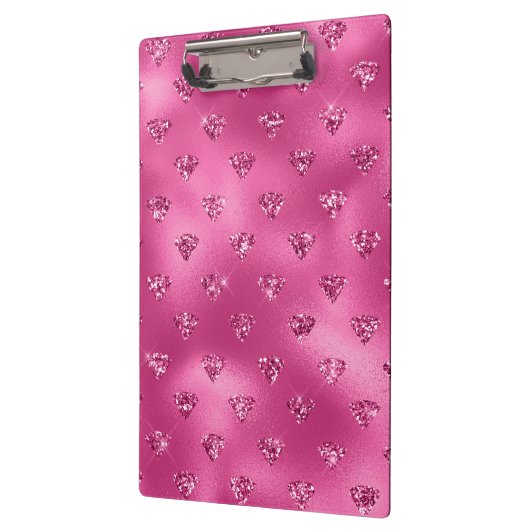 Bright roze glam Sparkly Diamonds Klembord (Links)