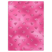 Bright roze glam Sparkly Diamonds Klembord (Achterkant)