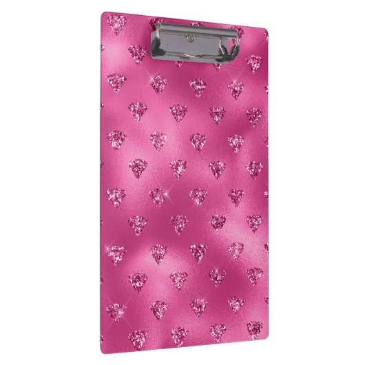 Bright roze glam Sparkly Diamonds Klembord (Rechts)
