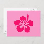 Bright Roze Hibiscus Briefkaart (Voorkant / Achterkant)