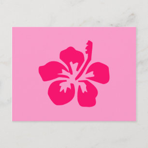 Bright Roze Hibiscus Briefkaart
