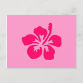 Bright Roze Hibiscus Briefkaart (Voorkant)