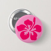Bright Roze Hibiscus Ronde Button 5,7 Cm (Voorkant /achterkant)