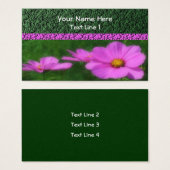 Bright roze kosmos ventilator visitekaartje (Voorkant /achterkant)