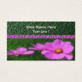 Bright roze kosmos ventilator visitekaartje (Voorkant)