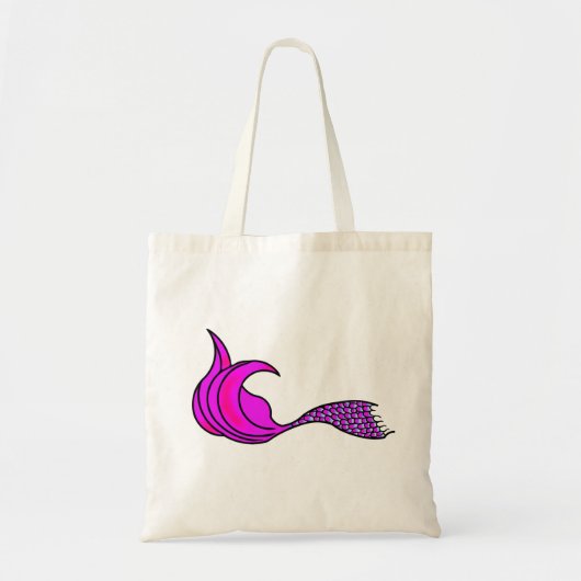 Bright roze mermaid Tail Tote Bag (Voorkant)