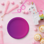 BRIGHT Roze + Paarse verloopkleurenpapieren Borden Papieren Bordje (Feest)