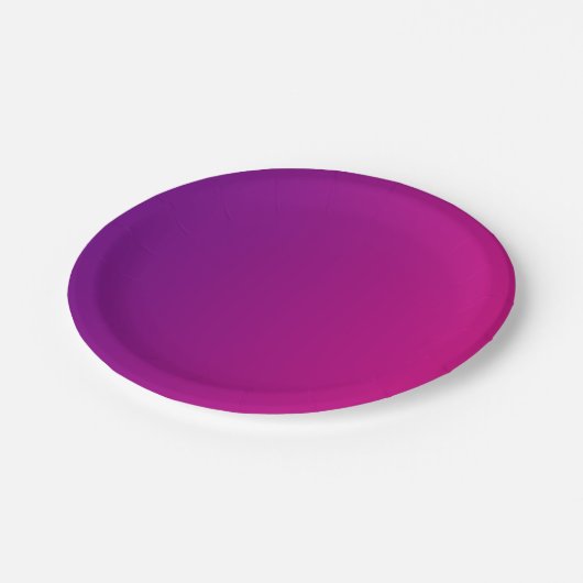 BRIGHT Roze + Paarse verloopkleurenpapieren Borden Papieren Bordje (Gekanteld)