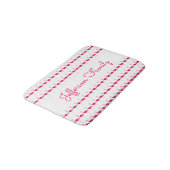 Bright roze Persoonlijke Waterverf Flamingo Print Badmat (Gekanteld)