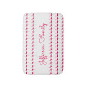 Bright roze Persoonlijke Waterverf Flamingo Print Badmat (Voorkant Verticaal)