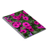 Bright roze Petunias Floral Notitieboek (Rechterzijde)