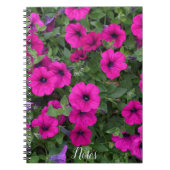 Bright roze Petunias Floral Notitieboek (Voorkant)