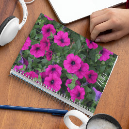 Bright roze Petunias Floral Notitieboek
