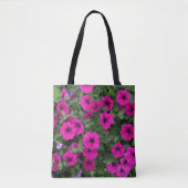 Bright roze Petunias Floral Tote Bag (Voorkant)