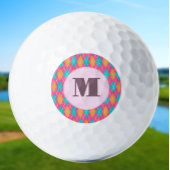 Bright Roze preppy argyle aangepaste monogram dame Golfballen