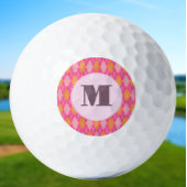 Bright Roze preppy argyle aangepaste monogram dame Golfballen
