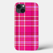 Bright Roze Pset Tartan Case-Mate iPhone Case (Achterkant)