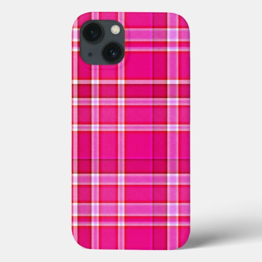 Bright Roze Pset Tartan Case-Mate iPhone Case (Achterkant)