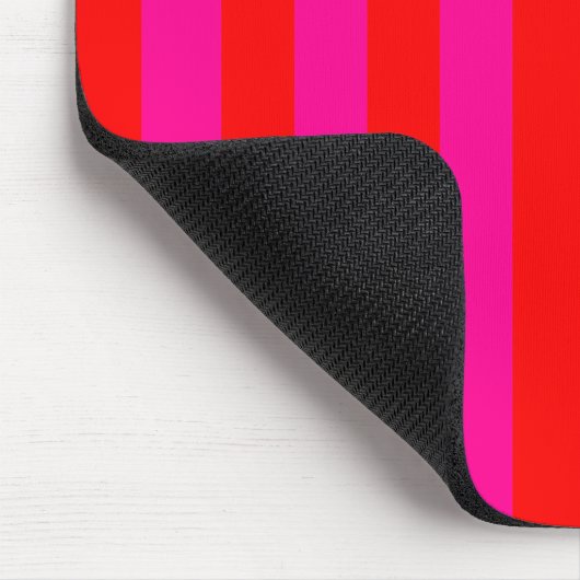 Bright roze stripes Mousepad Muismat (Hoek)