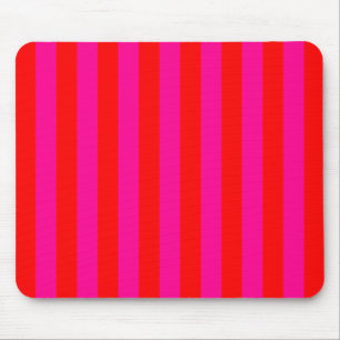 Bright roze stripes Mousepad Muismat