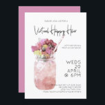 Bright roze virtuele Happy Uour-partij Kaart<br><div class="desc">// Kan volledig worden aangepast aan uw behoeften. Ontworpen door Gorjo Design via Zazzle. // Hulp nodig bij het aanpassen van uw ontwerp? Heb je andere ideeën? Neem contact met mij op via de knop hieronder.</div>