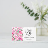 Bright roze waterverf gebeurtenisplanner-logo visitekaartje (Staand voorkant)