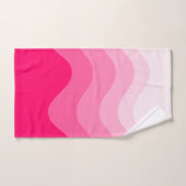 Bright roze Wavey Stripe Modern Bad Handdoek (Handdoek)